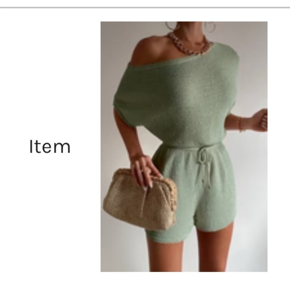 Women's Green Sweater Set